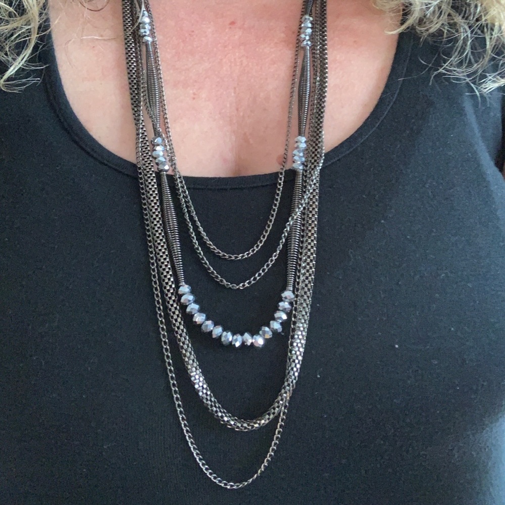 Layered chain necklace